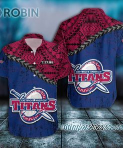 detroit mercy titans casual button down hawaiian shirt grunge polynesian tattoo ncaa 150 uSCML