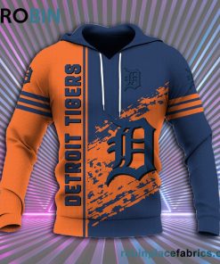 detroit tigers all over print 3d hoodie quarter style mlb 40 YTCpi