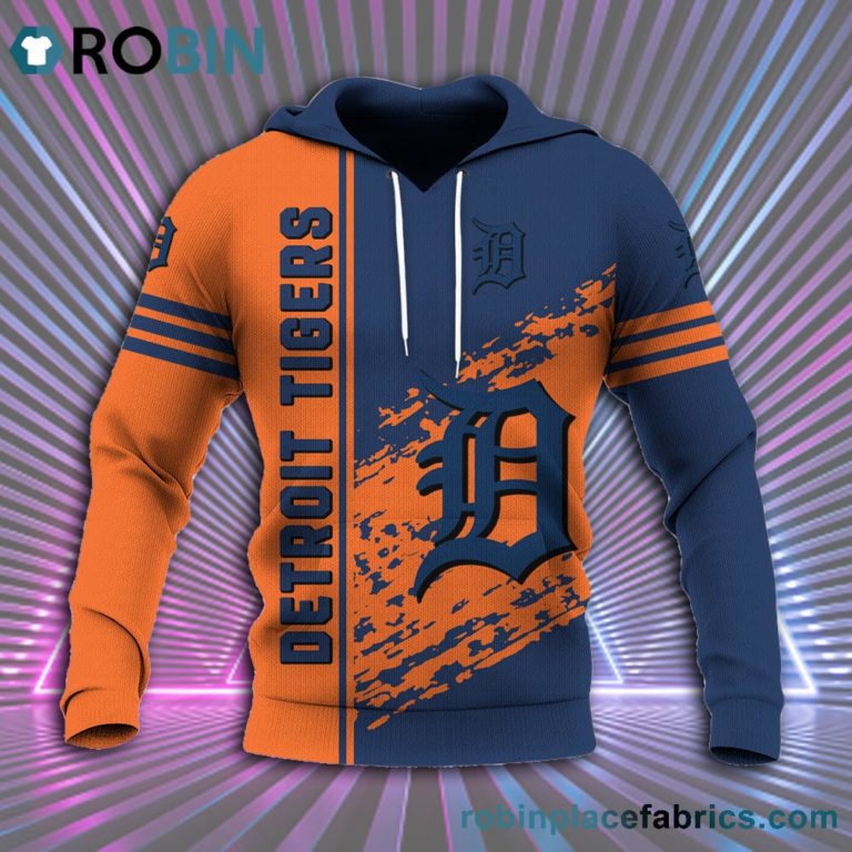 Detroit Tigers All Over Print 3D Hoodie Quarter Style – MLB