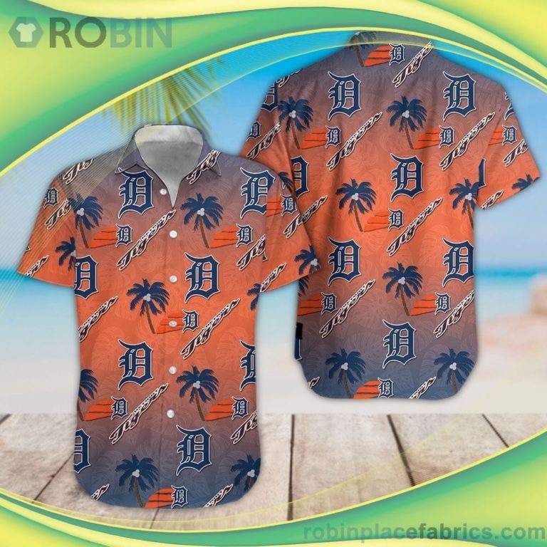Detroit Tigers MLB 3D Short Sleeve Button Down Hawaiian Shirt