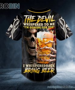 devil whisper beer grim reaper skull custom baseball jersey 539 a43Nk