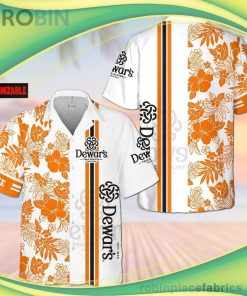 Dewar’s Flower Short Sleeve Button Down Hawaiian Shirt