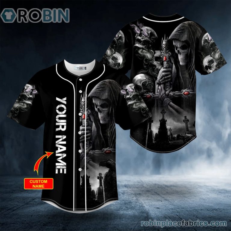 Doomsday II Skull Custom Baseball Jersey