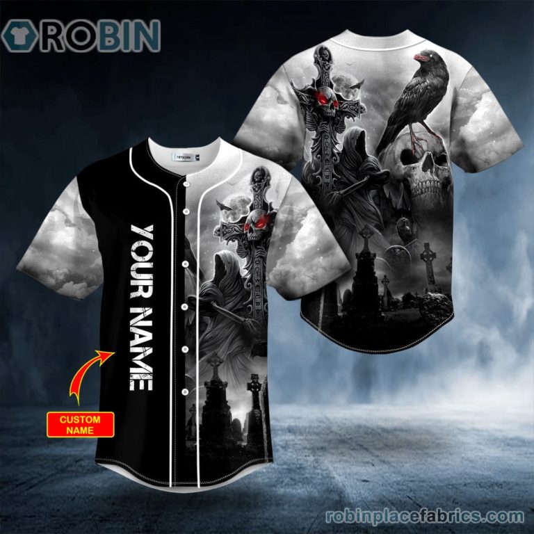 Doomsday Skull Custom Baseball Jersey