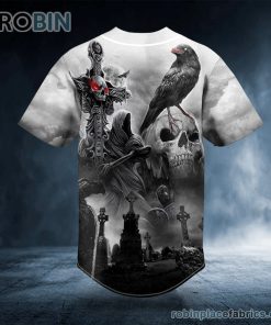doomsday skull custom baseball jersey 537 fSx9x