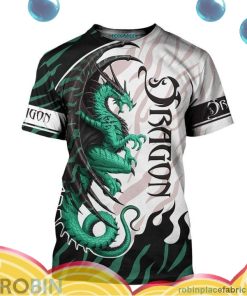 dragon green all over print aop shirt t shirt rpFYN