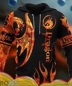 dragon orange fire all over print aop shirt hoodie EXXSH