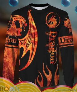 Dragon Orange – Fire All Over Print – AOP Shirt