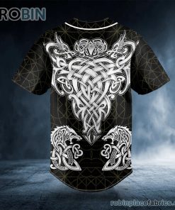 dragon power white tattoo custom baseball jersey 536 3tyGu