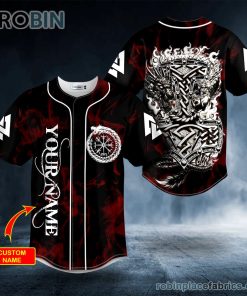 dragon sword thor hammer viking custom baseball jersey 151 LpSC7