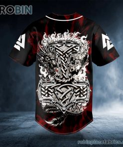 dragon sword thor hammer viking custom baseball jersey 347 zVH4f