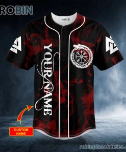 dragon sword thor hammer viking custom baseball jersey 535 ILSWD