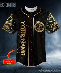 dragons axes wolf viking tattoo custom baseball jersey 534 1bXiD
