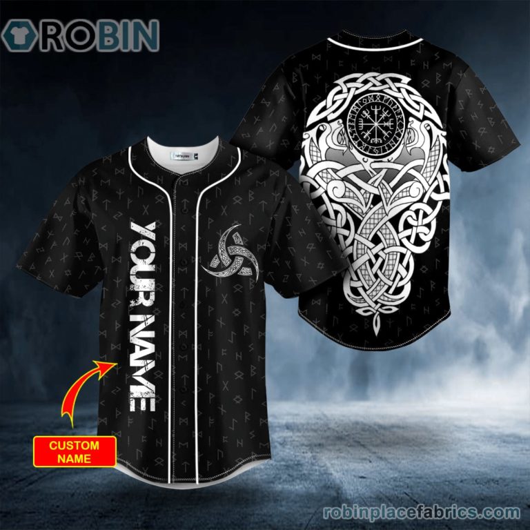 Dragons Viking Symbol Tattoo Custom Baseball Jersey