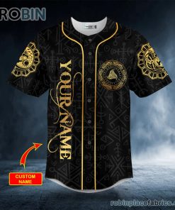 dragons warriors axe viking tattoo custom baseball jersey 344 PnaKW