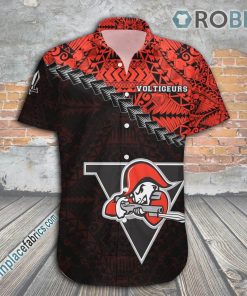 Drummondville Voltigeurs Casual Button Down Hawaiian Shirt Grunge Polynesian Tattoo – CA HOCKEY