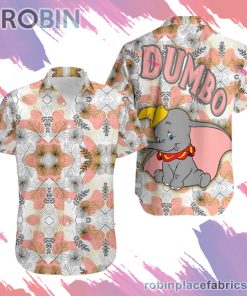 Dumbo Pink Hawaiian Shirt, Casual Short Sleeve Shirt Dumbo Pink Hawaiian Shirt, Casual Short Sleeve Shirt