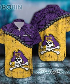 east carolina pirates casual button down hawaiian shirt grunge polynesian tattoo ncaa 145 PgVwv