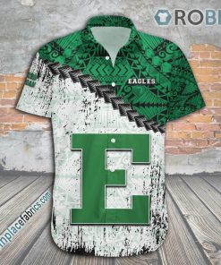 Eastern Michigan Eagles Casual Button Down Hawaiian Shirt Grunge Polynesian Tattoo – NCAA