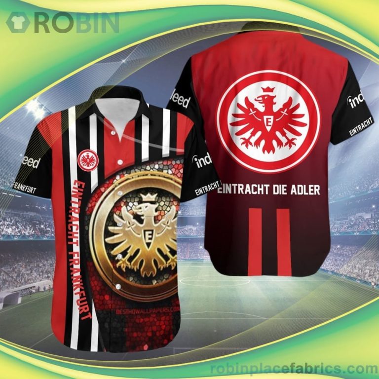 Eintracht Frankfurt 3D Kit Short Sleeve Button Down Hawaiian Shirt