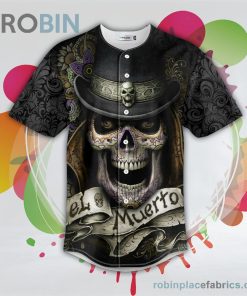 el muerto sugar skull baseball jersey rb2941158 KijGj