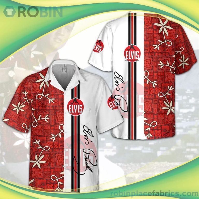 Elvis American Diner Short Sleeve Button Down Hawaiian Shirt