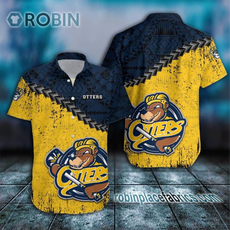 Erie Otters Casual Button Down Hawaiian Shirt Grunge Polynesian Tattoo – CA HOCKEY