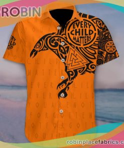 Every Child Matter Casual Button Down Hawaiian Shirt Support Orange Shirt Day Canada Movement Clothing Merch