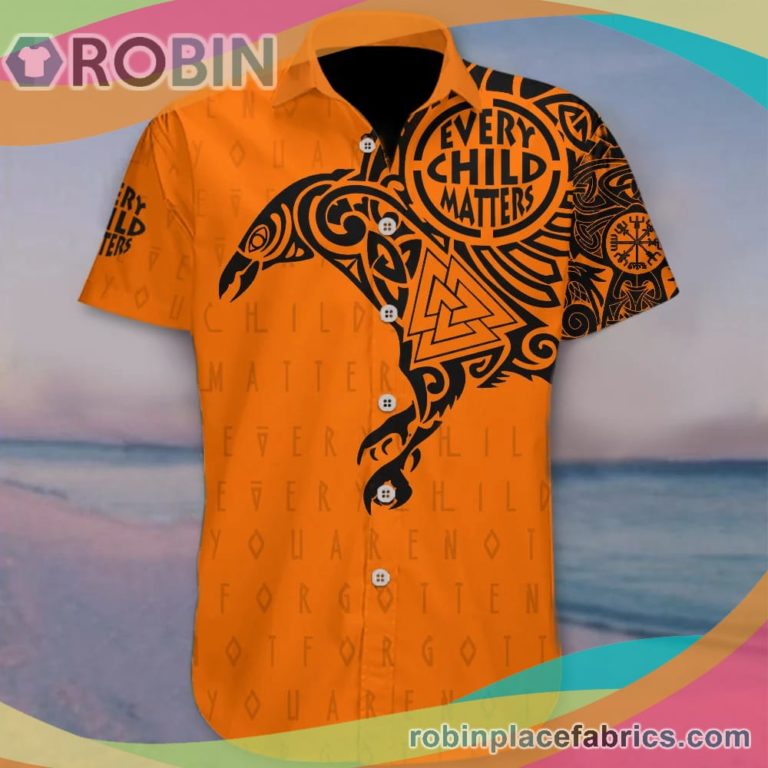Every Child Matter Casual Button Down Hawaiian Shirt Support Orange Shirt Day Canada Movement Clothing Merch
