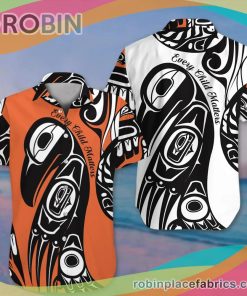 Every Child Matters Casual Button Down Hawaiian Shirt Awareness Orange Shirt Day 2022 Merch