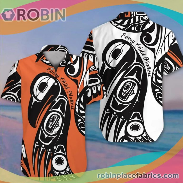 Every Child Matters Casual Button Down Hawaiian Shirt Awareness Orange Shirt Day 2022 Merch