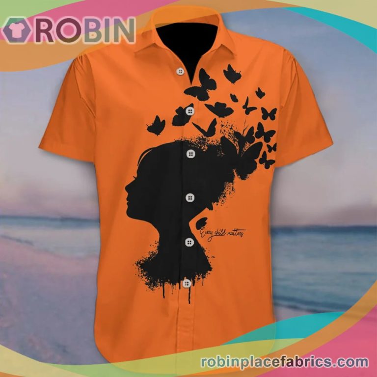 Every Child Matters Casual Button Down Hawaiian Shirt Canadian September 30 Orange Shirt Day Merch Clothing