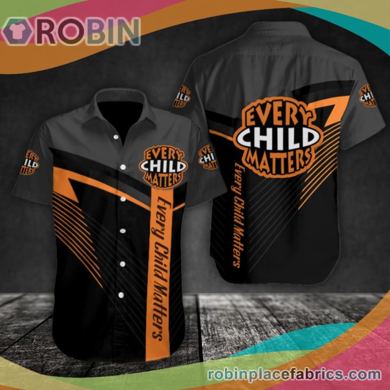 Every Child Matters Casual Button Down Hawaiian Shirt Honor Native Child Awareness Apparel