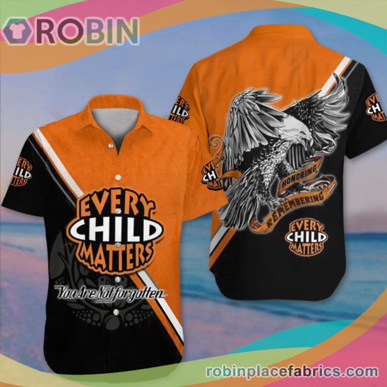 Every Child Matters Casual Button Down Hawaiian Shirt Orange You Are Not Forgotten Button Up Shirt