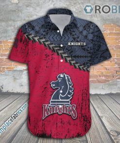 Fairleigh Dickinson Knights Casual Button Down Hawaiian Shirt Grunge Polynesian Tattoo – NCAA