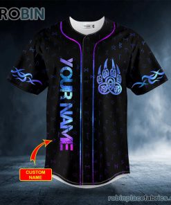 fantasy bear viking tattoo custom baseball jersey 342 KWUFF