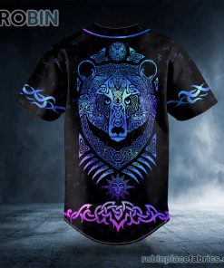fantasy bear viking tattoo custom baseball jersey 529 RdQ63