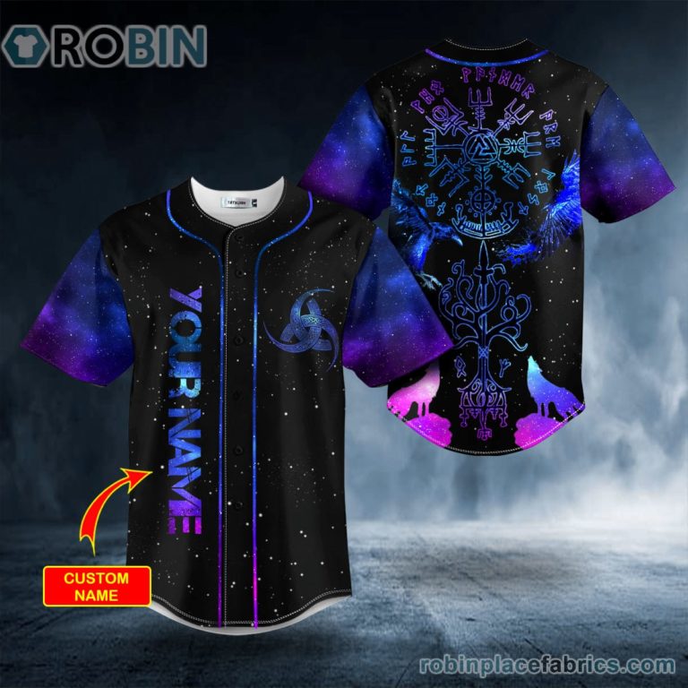 Fantasy Runic Viking Symbol Tattoo Custom Baseball Jersey