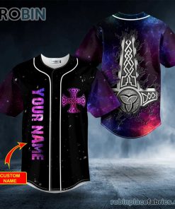 fantasy thors hammer viking custom baseball jersey 141 y8TqT