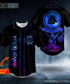 fantasy valknut yggdrasill viking custom baseball jersey 140 zRhel