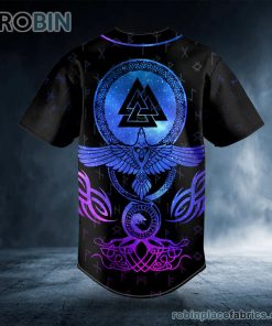 fantasy valknut yggdrasill viking custom baseball jersey 337 PemxX