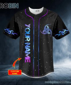 fantasy wolf viking tattoo custom baseball jersey 336 FTaZN