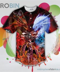 fire and ice dragon skull baseball jersey rb6234157 YwBPP