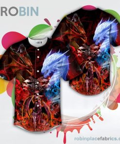 fire and ice dragon skull baseball jersey rb623469 k44fP