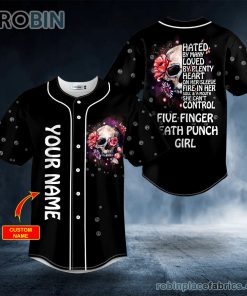 five finger death punch girl skull custom baseball jersey 131 atnCJ