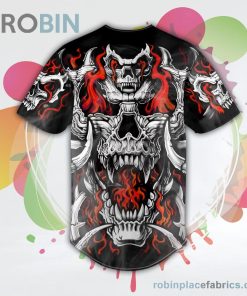 flaming battle dragon skull baseball jersey rb1931155 0MYh6