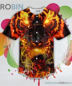 flaming lava lion zombie ghost skull baseball jersey rb3614154 5Pa2c