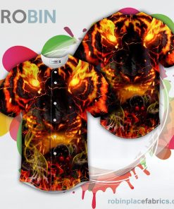 flaming lava lion zombie ghost skull baseball jersey rb361466 CqqHy