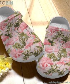Flamingo Clog Flamingo Pattern Crocs Crocband Clog 3D Crocs Print Full
