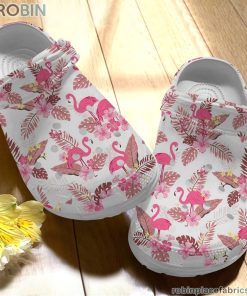 Flamingo Clog Pinky Flamingo Pattern Crocs Crocband Clog 3D Crocs Print Full